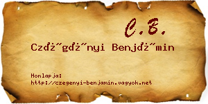 Czégényi Benjámin névjegykártya